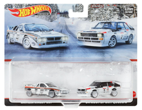 1/64 Hot Wheels 2 Car Set Lancia Rally 037 & 84 Audi Sport Quattro Car Models