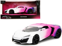 Lykan Hypersport White Pink and Purple Gradient "Pink Slips" Series 1/24 Diecast Model Car by Jada