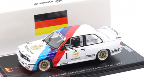 ディノ 1/43 Spark 1987 BMW E30 M3 No.1 Zakspeed 1st Zolder DTM Marc