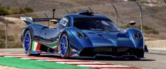 1/18 HH Model Pagani Huayra R (Blue Carbon) Resin Car Model Limited 30 Pieces