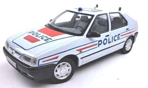 1/18 Triple9 1994 Renault 19 Police France (Arctic White) Car