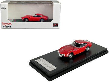 Toyota 2000GT RHD (Right Hand Drive) Red 1/64 Diecast Model Car by