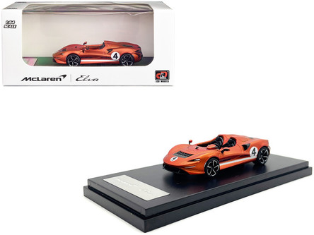 McLaren Elva Convertible #4 Matt Orange Metallic 1/64 Diecast
