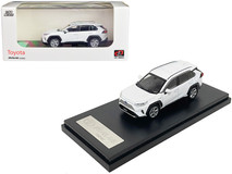 Toyota RAV4 Hybrid White Metallic 1/64 Diecast Model Car by LCD Models