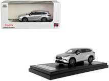 Toyota Highlander Silver Metallic with Sunroof 1/64 Diecast Model Car by LCD Models