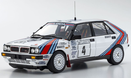 1/18 Kyosho 1987 Lancia Delta HF 4WD #4 Winner 1000 Lakes Rallye