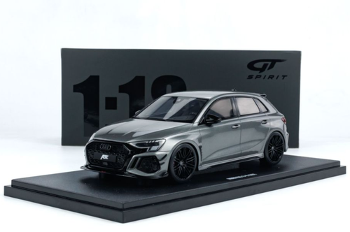 1/18 GTスピリット　アウディ RS3 スポーツバック　ミニカー　グレー 1/18 GT Spirit Audi RS3-R ABT (Daytona Grey) Resin Car Model