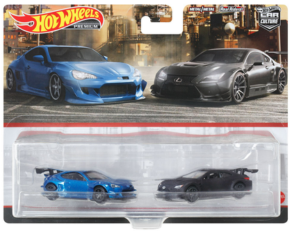 1/64 Hot Wheels 2-Car Pack Pandem Subaru BRZ & Lexus RCF GT3