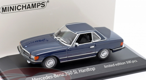 1/43 Minichamps 1974 Mercedes-Benz 350 SL (R107) Hardtop (Blue