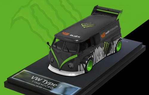 1/64 TimeMicro Volkswagen T1 Bus Monster Energy Diecast Car 1/64 TimeMicro Volkswagen T1 Bus Monster Energy Diecast Car