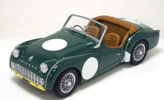 1/18 Kyosho Triumph TR3A Racing Green with Plain Deco Diecast Car Model