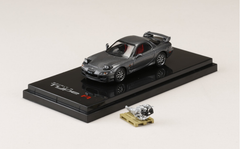 DAMAGED AS-IS 1/64 Hobby Japan  Mazda RX-7 (FD3S) SPIRIT R TYPE A With Engine Display Model Gray Metallic