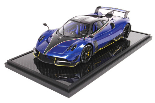 1/18 BBR Pagani Huayra BC Edition w/ Carbon Fiber Base (Blue w