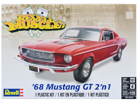 Level 4 Model Kit 1968 Ford Mustang GT 2-in-1 Kit 