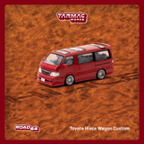 1/64 Tarmac Works Toyota Hiace Wagon Custom (Red) Diecast Car Model