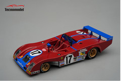 1/43 Tecnomodel Ferrari 312 PB Le Mans 1973 Car #17 Driver Tim Schenken, Carlos Reutemann Car Model