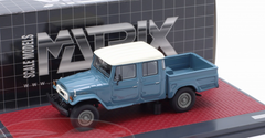 1/43 Matrix 1979 Toyota HJ45 Land Cruiser Crew Cab Pick-Up (Grey Blue) Car Model