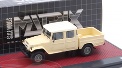 1/43 Matrix 1979 Toyota HJ45 Land Cruiser Crew Cab Pick-Up (Beige) Car Model