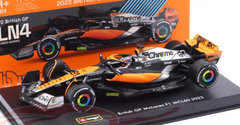 1/43 BBurago 2023 Formula 1 Oscar Piastri McLaren MCL60 #81 British GP Car Model Elite Edition