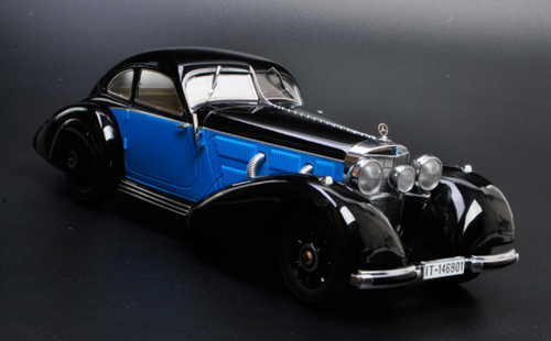 人気定番新品1/18 メルセデス540K 1938 ブラック KK-Scale製 中古 ミニカー