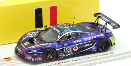 1/43 Spark 2022 McLaren 720S GT3 #188 24h Spa Garage 59 Alexander