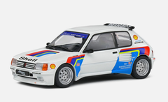 1/43 Solido Peugeot 205 GTI Dimma Rallye (White with Decor) Diecast Car Model