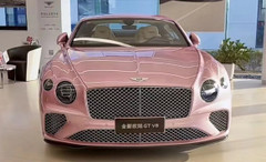 1/18 HH Model Bentley Continental GTC (Berry Pink) Resin Car Model Limited 30 Pieces