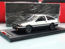 1/18 Ivy Toyota Sprinter Trueno AE86 Initial D (White with Black Hood) Resin Car Model