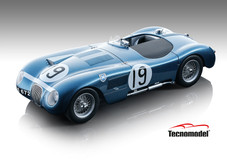 1/18 Tecnomodel 1953 Jaguar C-Type Spider Ecurie Ecosse #19 Winner Goodwood I.Stewrt, N.Sandersson Car Model