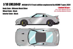 1/18 Make Up 2024 Nissan GT-R R35 Track Edition Engineered by Nismo T-Spec (Ultimate Metal Silver) Car Model Limited 50 Pieces