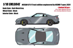 1/18 Make Up 2024 Nissan GT-R R35 Track Edition Engineered by Nismo T-Spec (Dark Metal Grey) Car Model Limited 50 Pieces