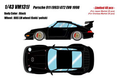 1/43 Make Up 1998 Porsche 911 (993) GT2 Evo (Black) Car Model Limited 40 Pieces