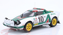 1/18 Ixo 1976 Lancia Stratos HF #10 Winner Rallye Monte Carlo Lancia Alitalia Sandro Munari, Silvio Maiga Car Model