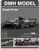 1/64 DMH Pagani Zonda R Uno (Matte Carbon Black) Car Model