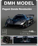 1/64 DMH Pagani Zonda Revolution (Matte Carbon Grey) Car Model