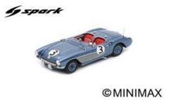 1/43 Spark Chevrolet Corvette C1 No.3 12H Sebring 1956 D. Davis - R. Gatz Car Model