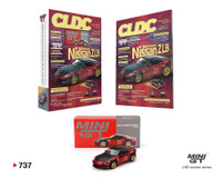 1/64 Mini GT CLDC Magazine with Nissan Z LB Nation Works (M Red) Diecast Car Model