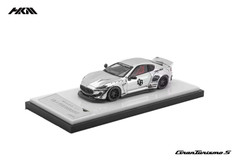 1/64 HKM Maserati Gran Turismo MK1 Sport GTS M145 LB-Works (Chrome Silver) Diecast Car Model