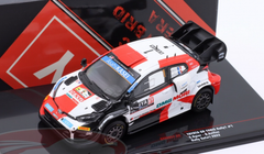 1/43 Ixo 2022 Toyota GR Yaris Rally1 #1 4th safari rally Toyota Gazoo Racing WRT Sébastian Ogier, Benjamin Veillas Car Model