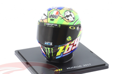 1/5 Spark 2017 Valentino Rossi #46 4th MotoGP Mugello Yamaha YZR-M1 Helmet Model