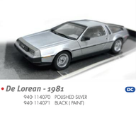 1/43 MINICHAMPS DELOREAN 1981 - POLISHED SILVER Diecast Car Model