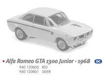 1/43 Minichamps ALFA ROMEO GTA 1300 JUNIOR - 1968 - SILVER Diecast Car Model