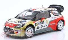 1/18 Altaya 2013 Citroen DS3 WRC #1 Winner Rallye Monte Carlo Citroën Total Abu Dhabi WRT Sébastien Loeb, Daniel Elena Car Model