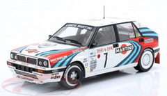 1/18 Altaya 1990 Lancia Delta Integrale 16V #7 Winner Rallye Monte Carlo Martini Lancia Didier Auriol, Bernard Occelli Car Model