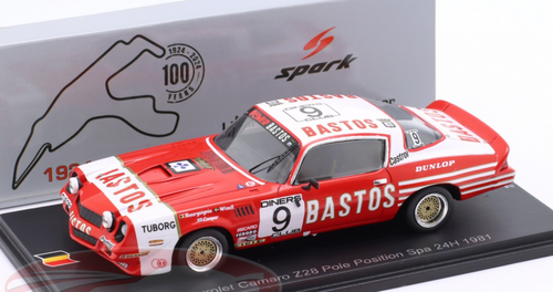 ミニカー Spark Minimax '70 Camaro Z/28 1/43 Spark 1981 Chevrolet Camaro Z28 No.9 Bastos S. Power Racing