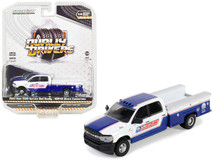 2023 Dodge Ram 3500 Service Bed Dually Pickup Truck White and Blue "Mopar Direct Connection" "Dually Drivers" Series 14 1/64 Diecast Model Car by Greenlight