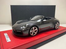 1/18 Minichamps Porsche 911 (992) Carrera 4S Cabriolet (Agate Grey Metallic) Car Model with Custom Display Case