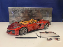 DAMAGED AS-IS 1/18 GT Spirit 2022 Chevrolet Corvette C8 Cabriolet Z06 (Red Mist Metallic) Resin Car Model