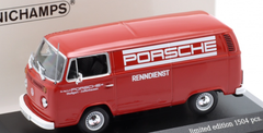 1/43 Minichamps 1972 Volkswagen VW T2 Delivery Van Porsche Renndienst Car Model