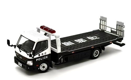 1/64 Unique Model Hino 300 Dutro Japan Police Tow Truck Diecast Car Model -  LIVECARMODEL.com